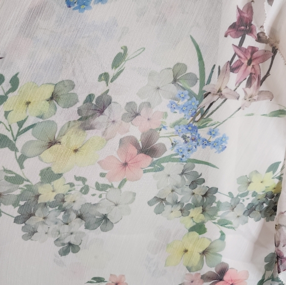 Ted Baker Lurissa Floral-Printed Ruffle Mini Skirt Ivory Size 4 (Ted Size 1) - Picture 4 of 16